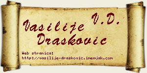 Vasilije Drašković vizit kartica